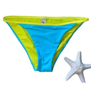USPA Swim Bikini Bottoms Size M (7/9) Pull-On‎ Blue Green